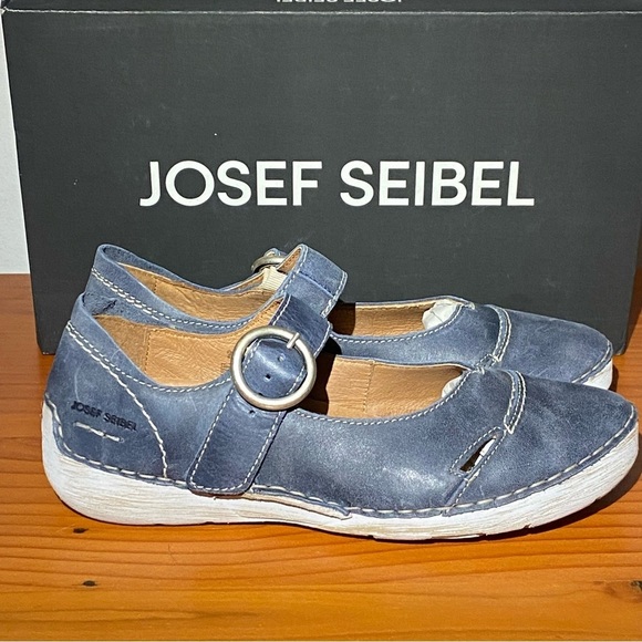 Josef Seibel Fergey 80 ocean (blue) Maryjane premium leather size 37 / 6 - Picture 3 of 8